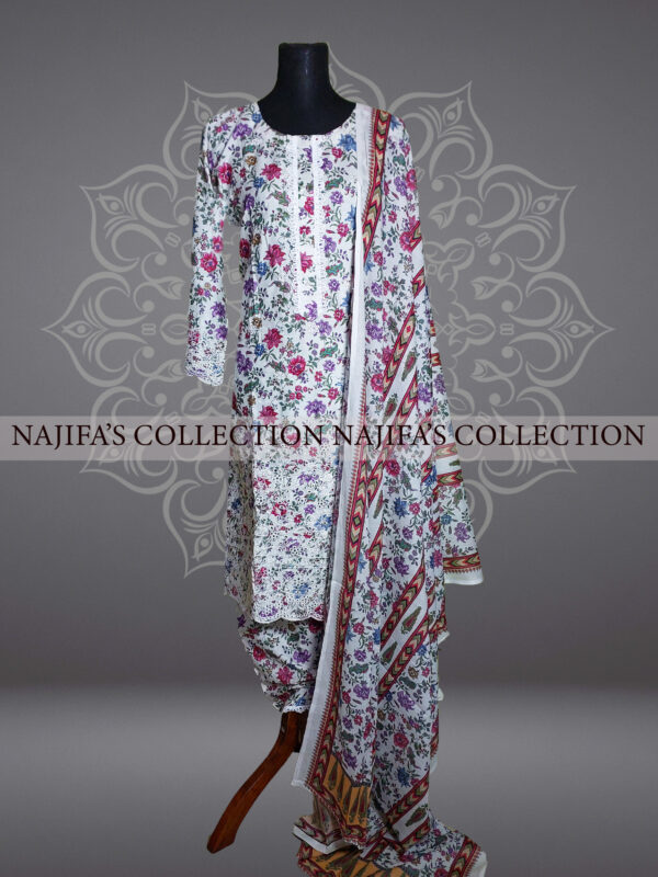 Lawn Embroidery Stitched Three Pieces