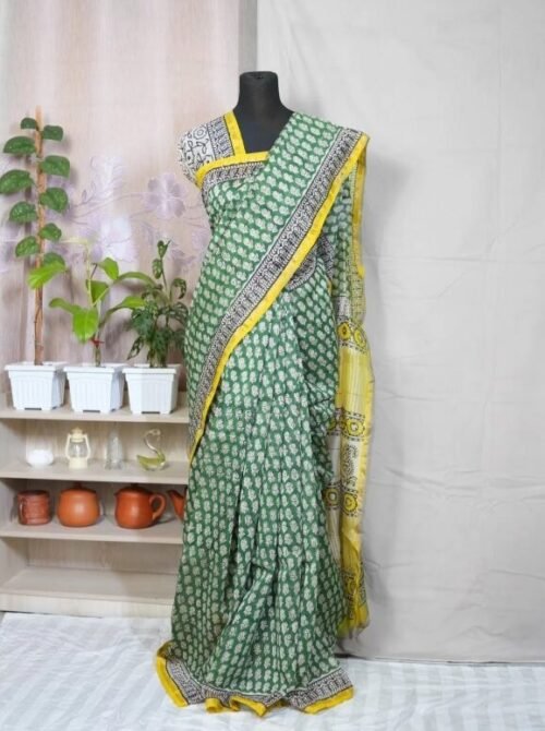 Ajrakh Maheswari Chanderi Silk